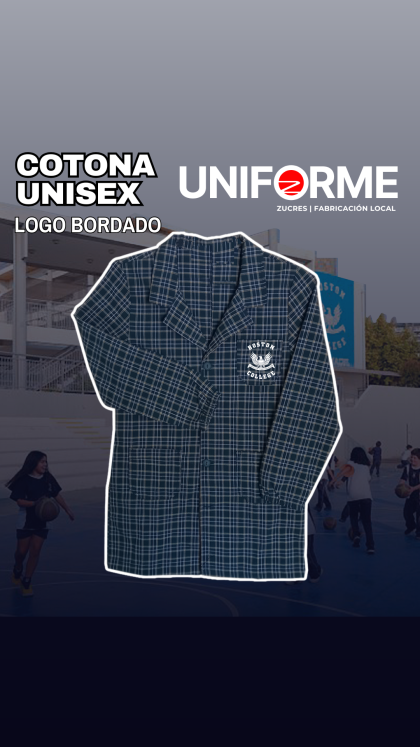 Cotona Cuadrille Verde con Blanco - Uniforme Oficial Boston College Alto Macul