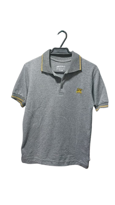 POLERA PIQUE M/C Gris claro | Uniforme Oficial Colegio SAN MARCOS